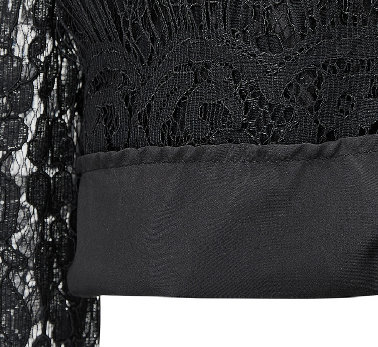 Flared-Sleeve Lace Blouse