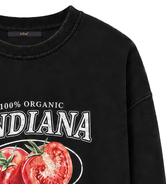 Tomato Graphic Sweatshirt – Black