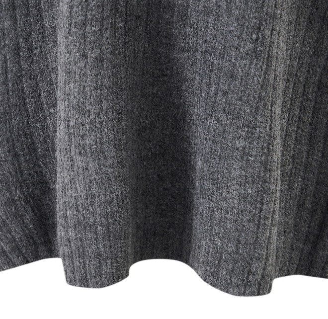 Hooded Fit-and-Flare Knit Dress