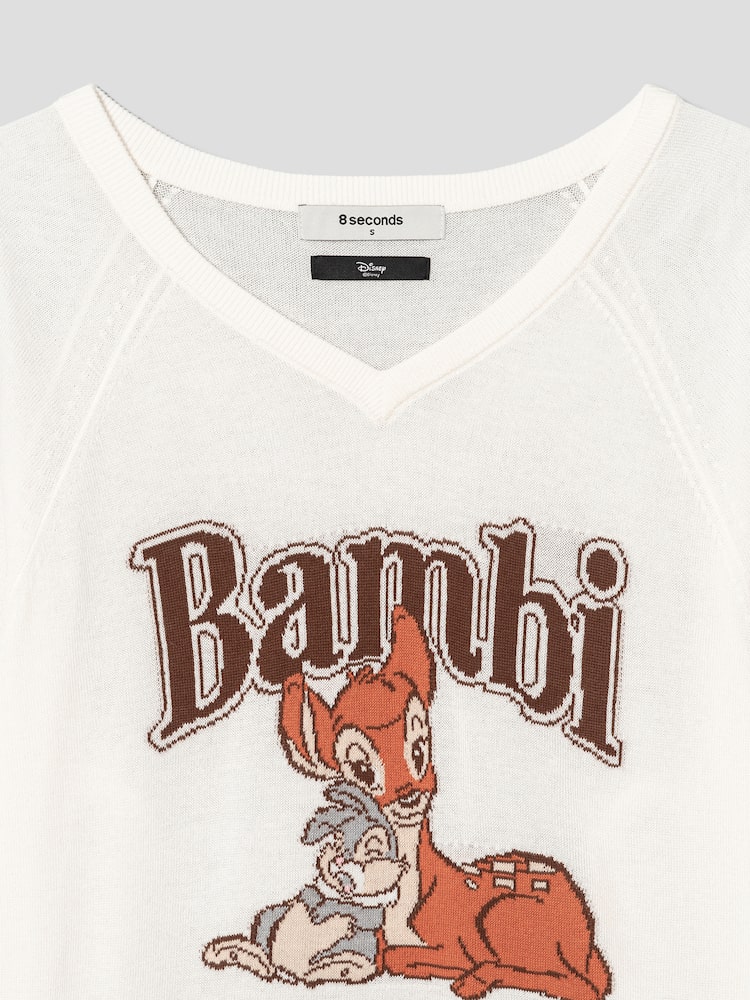 Disney Bambi V-Neck Graphic Knit Sweater – product view 19