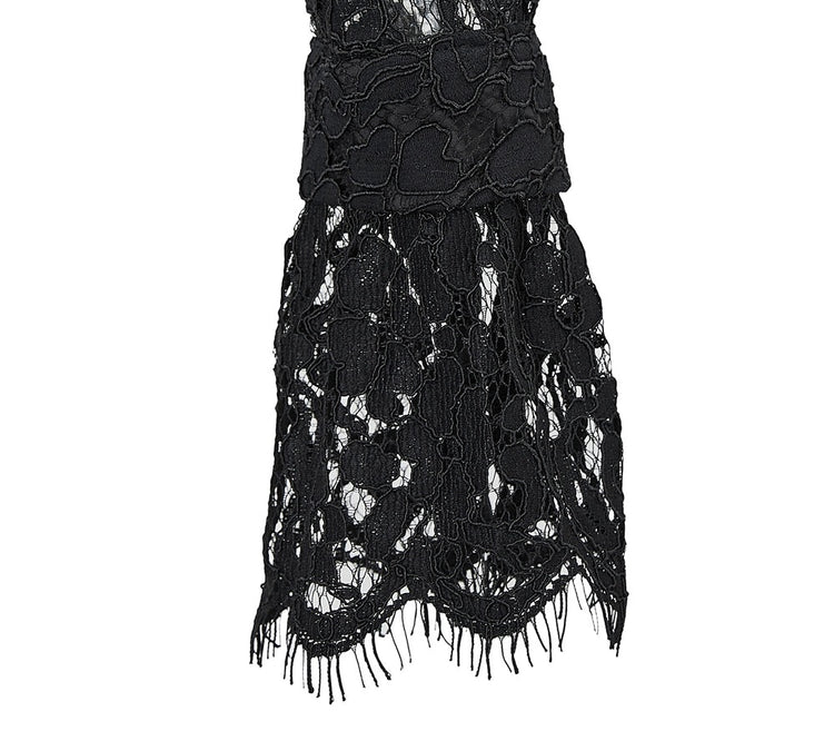 Flared-Sleeve Lace Blouse