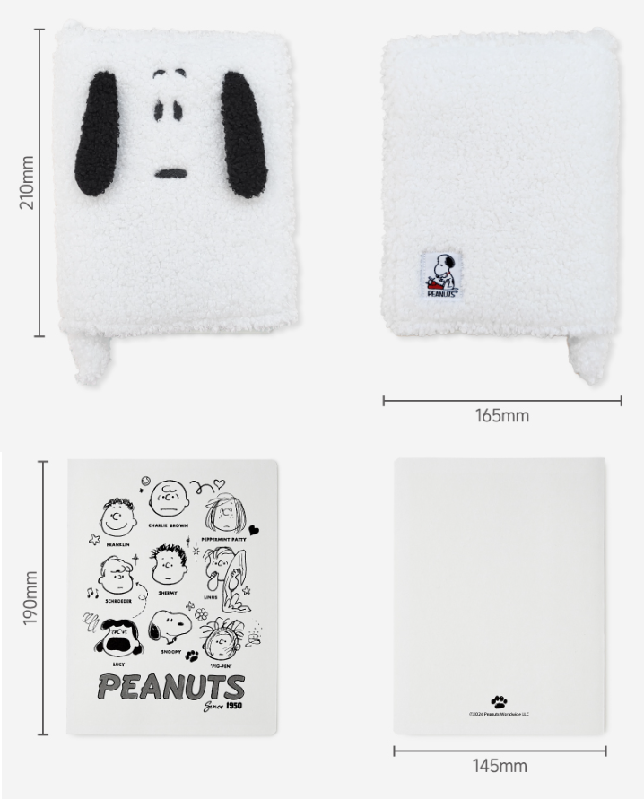 [Peanuts] Peanuts Snoopy Soft Furry Diary + Cover Set – 2026 Planner, Brand New