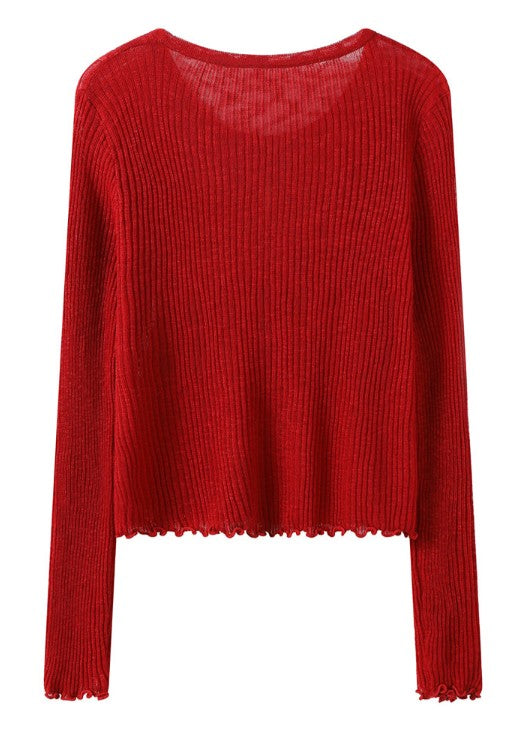 Share Sheer Knit Cardigan & Camisole Tank Top Set Separates 2-Piece Ribbed Cover Up S su-541600 (0)