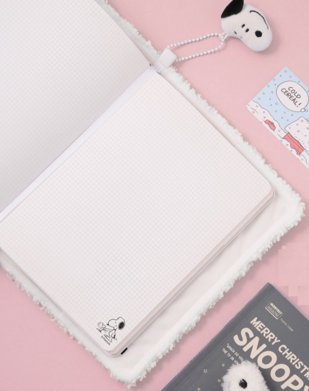[Peanuts] Peanuts Snoopy Soft Furry Diary + Cover Set – 2026 Planner, Brand New