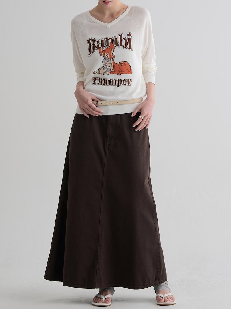 Disney Bambi V-Neck Graphic Knit Sweater – product view 12