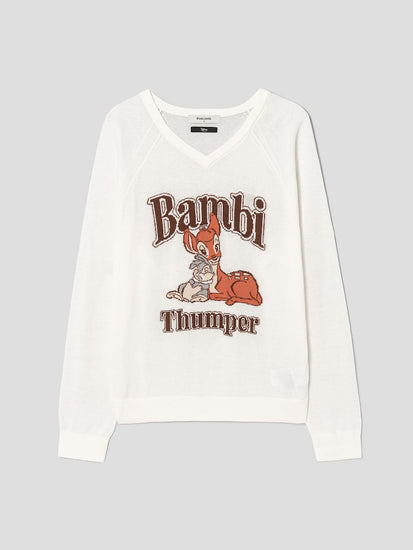 Disney Bambi V-Neck Graphic Knit Sweater – product view 17