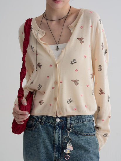 Disney Bambi Graphic Cardigan – Ivory – product view 1