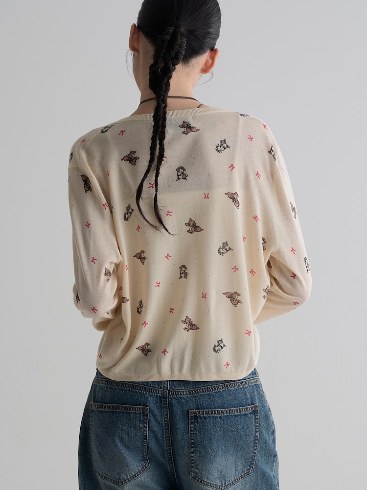 Disney Bambi Graphic Cardigan – Ivory – product view 6