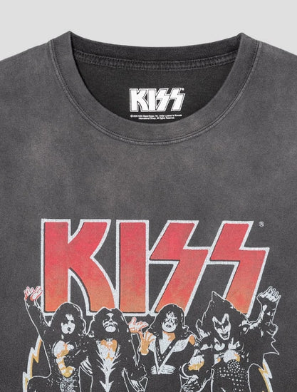 KISS x Universal Music Garment-Dyed T-Shirt — Ash — image 3