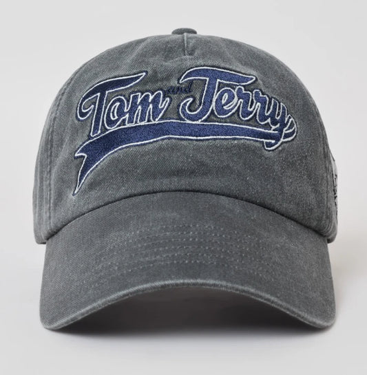 Tom & Jerry Washed Embroidered Adjustable Cap — image 1